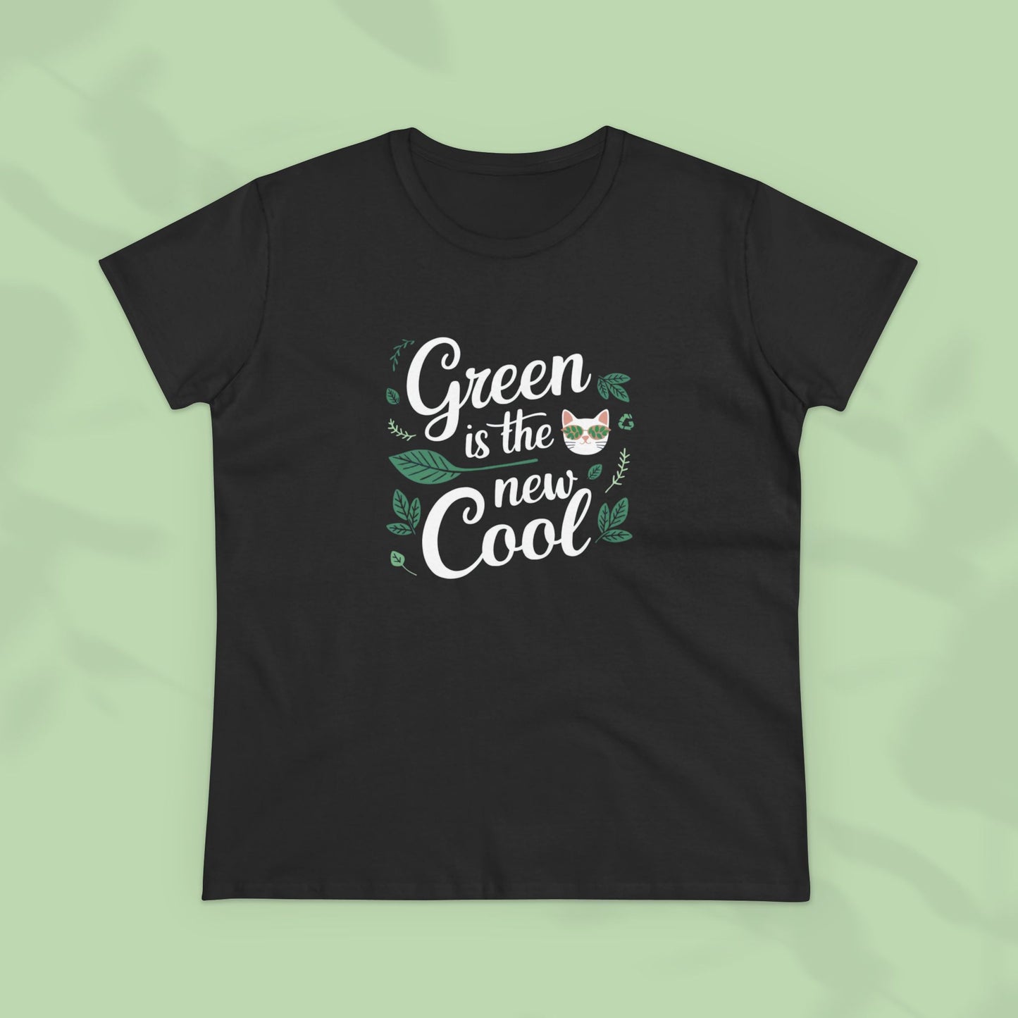 Green Is The New Cool Cotton Women Tshirt