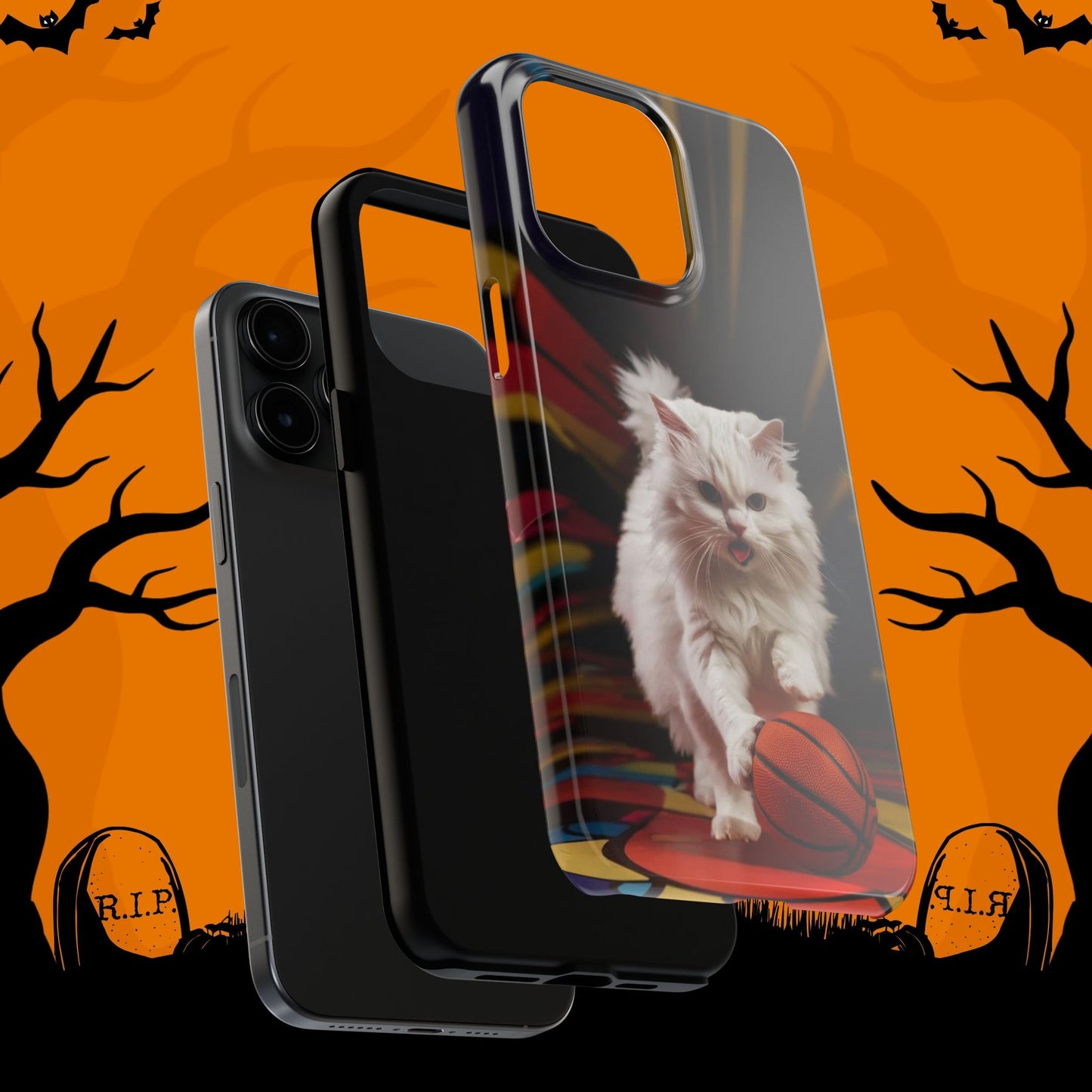 Alley-Oop Meow Wireless Charging Support Tough Case.