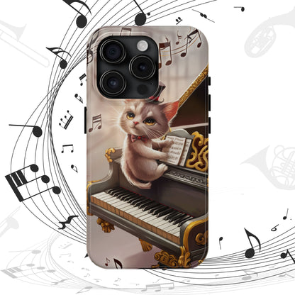 Meowsic Shield Wireless Charging Support Tough Case