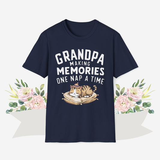 Grandpa Making Memory Cotton Men T-Shirt