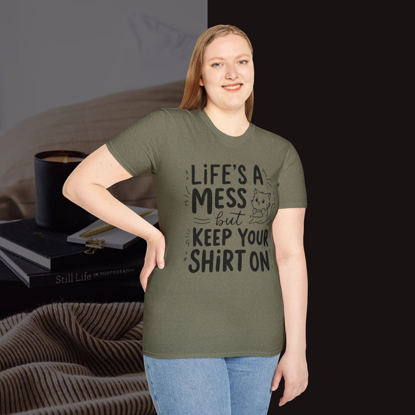 Life Messy Cotton T-Shirt