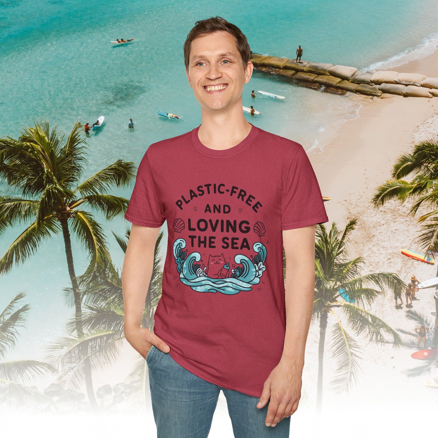 Plastic Free Ocean Cotton T-Shirt