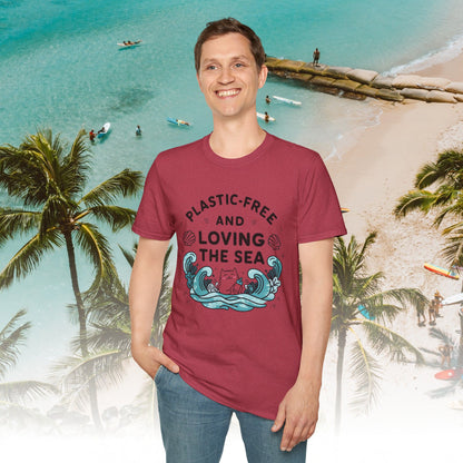 Plastic Free Ocean Cotton T-Shirt