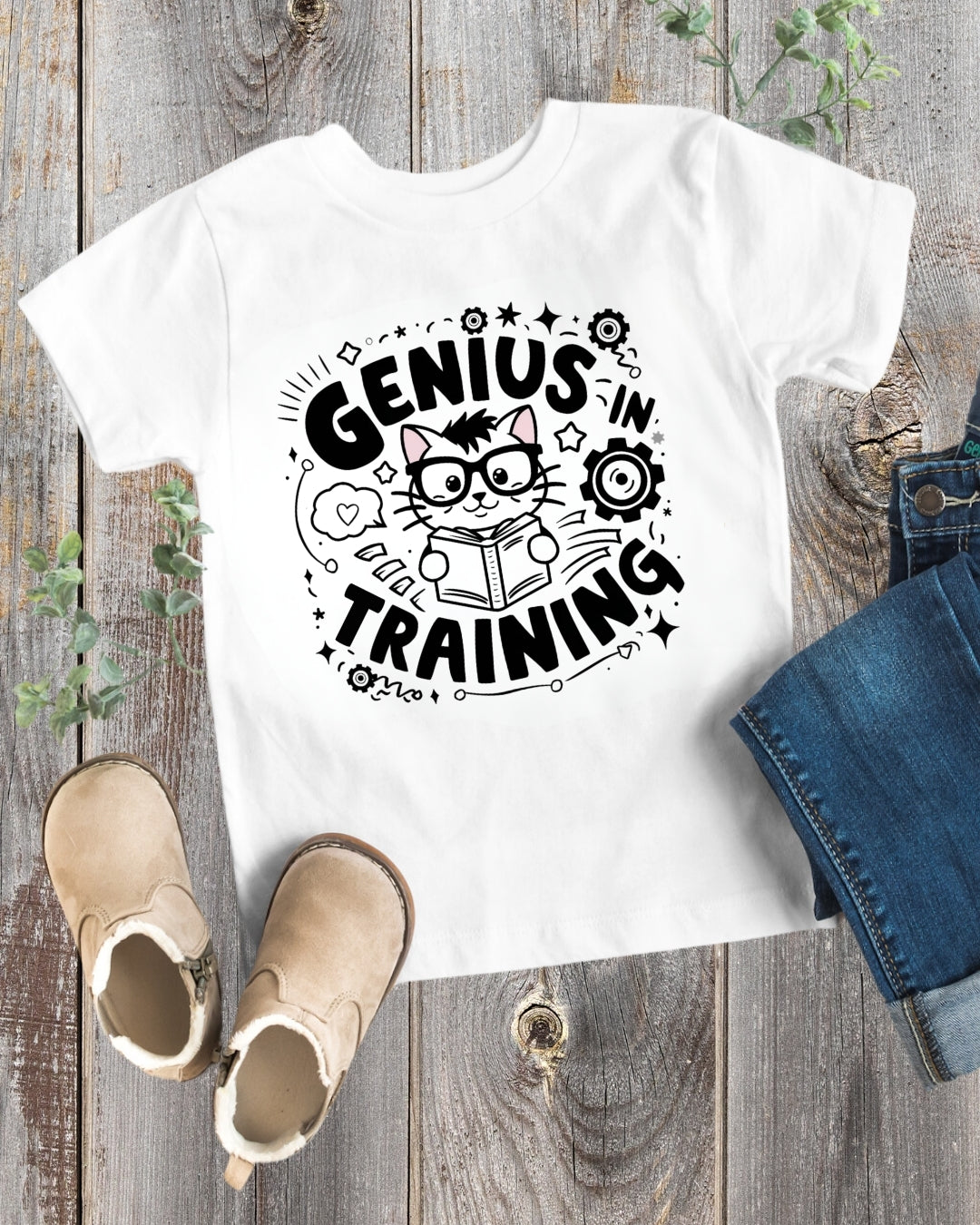 Genius In Training Toddler Cotton T-Shirt