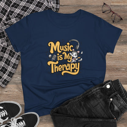 Music Is My Therapy Women Tshirts