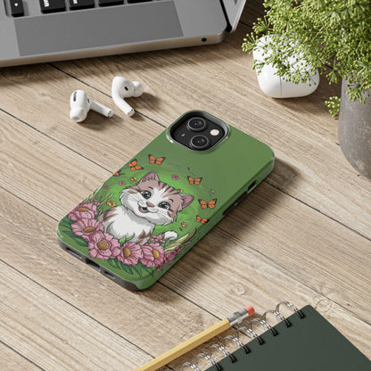 Green Mewsic Wireless Charging Support Tough Case
