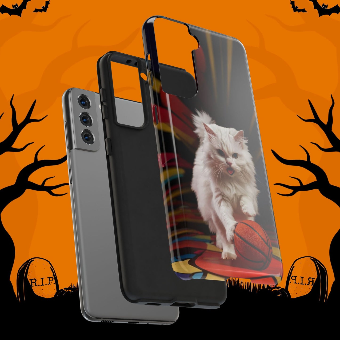 Alley-Oop Meow Wireless Charging Support Tough Case.