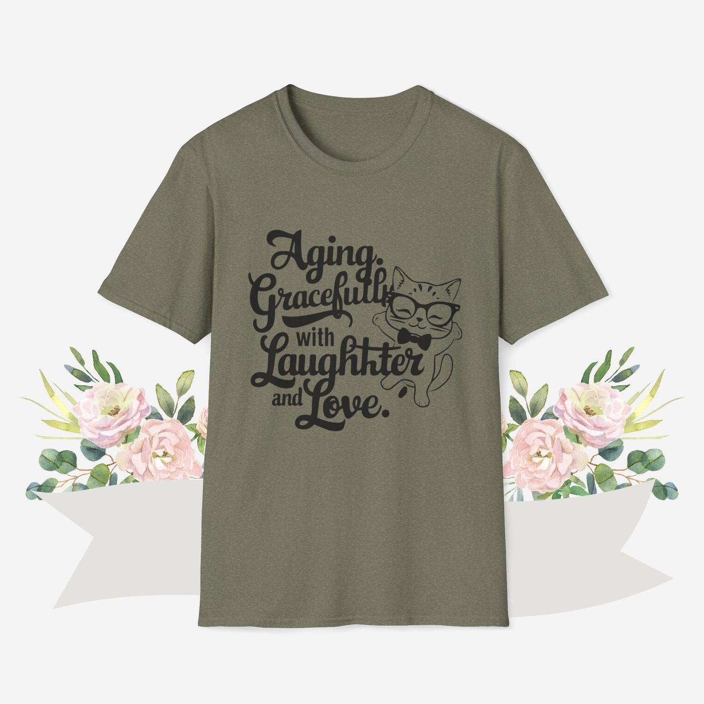 Aging Gracefully With Laughter and Love Cotton Men Tee