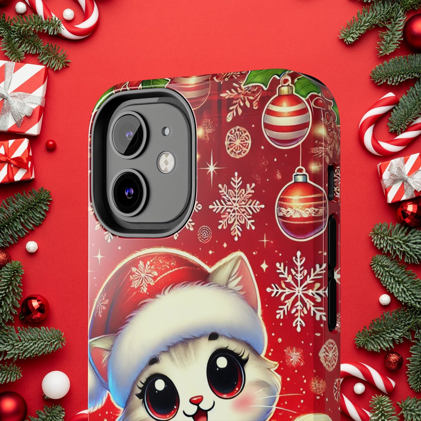 Merry Meows Wireless Charging Support Tough Case