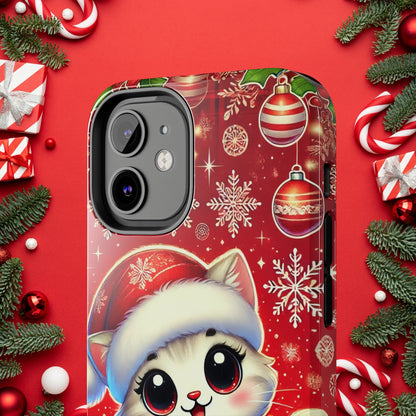 Merry Meows Wireless Charging Support Tough Case