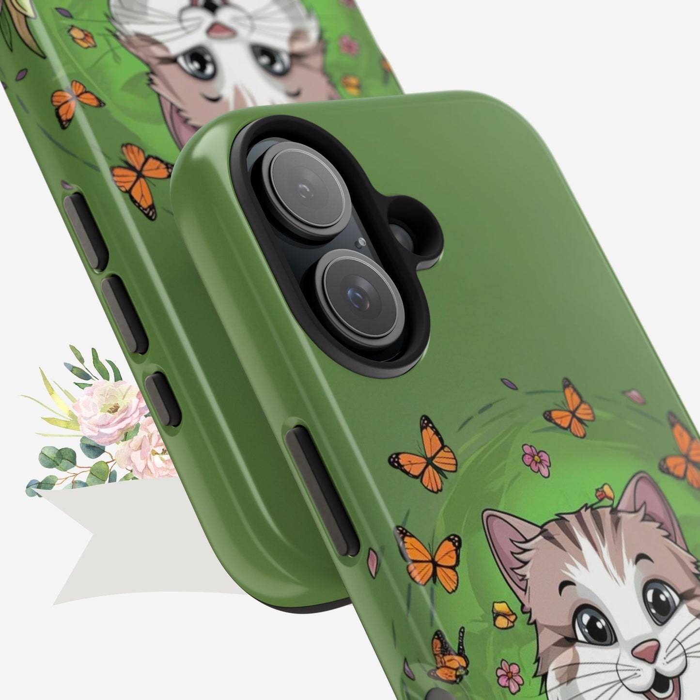Green Mewsic Wireless Charging Support Tough Case