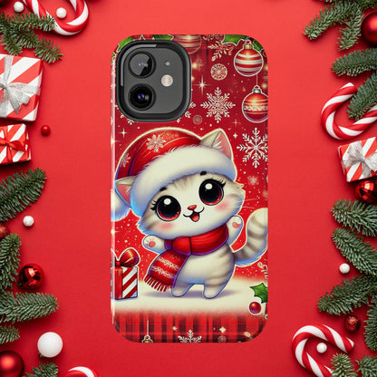 Merry Meows Wireless Charging Support Tough Case