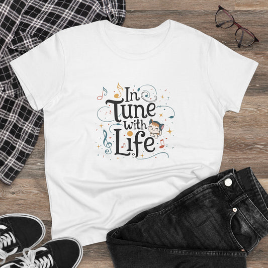 In Tune With Life Women Cotton Tshirts