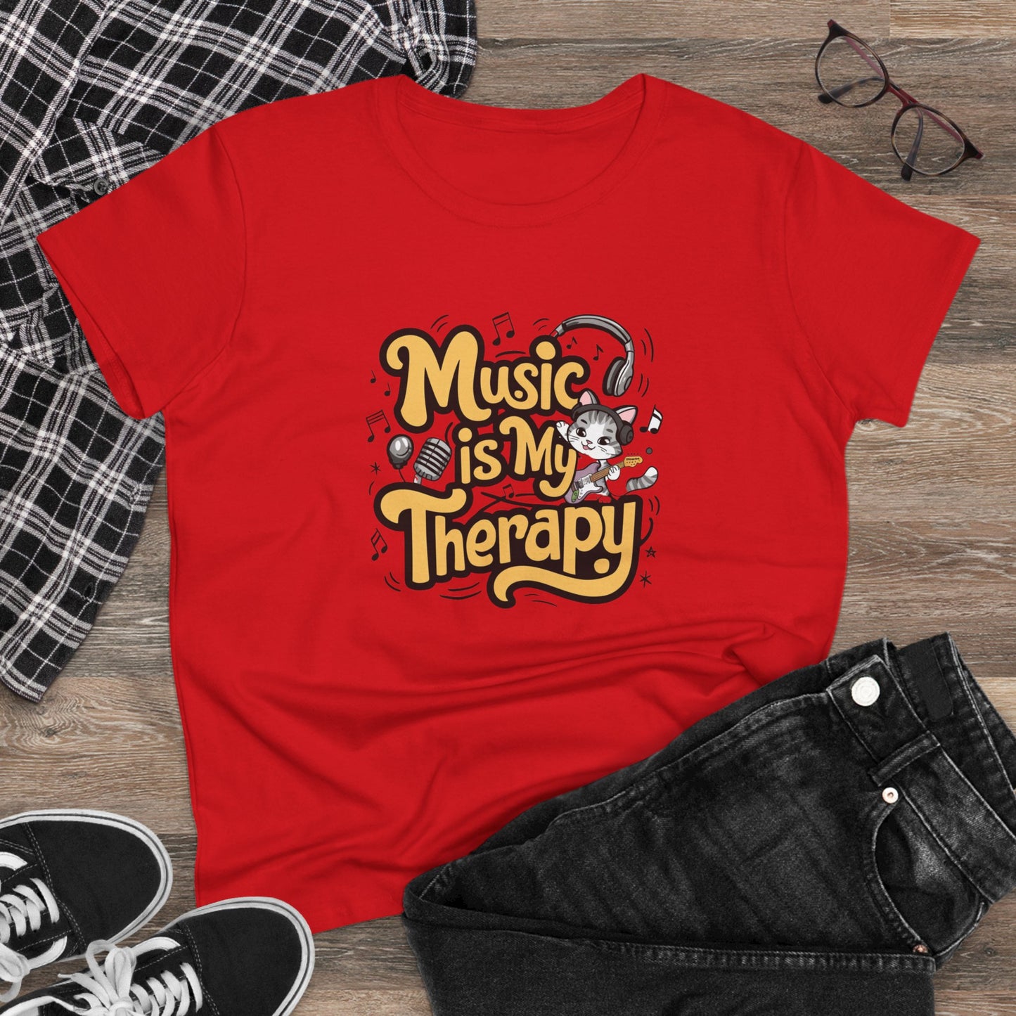Music Is My Therapy Women Tshirts