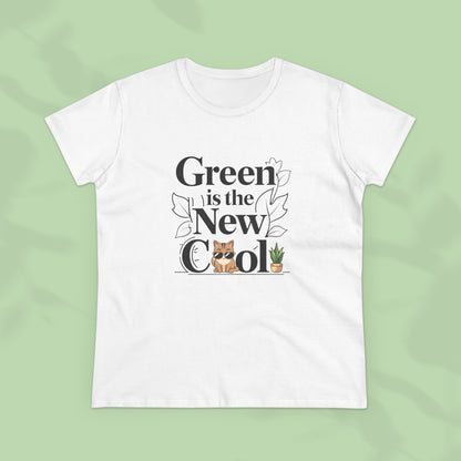 Green Is The New Cool Women Cotton Tshirt
