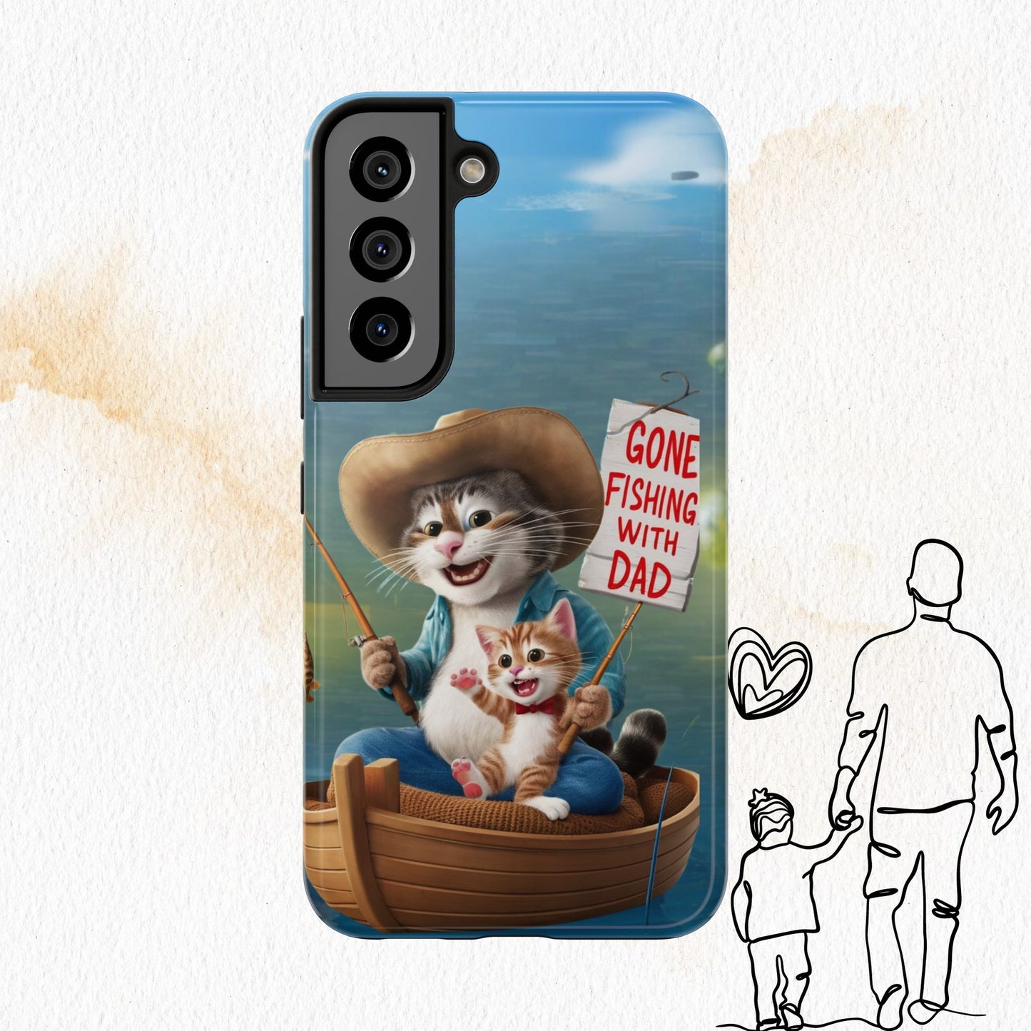 Dadcat Defender Wireless Charging Support Tough Case