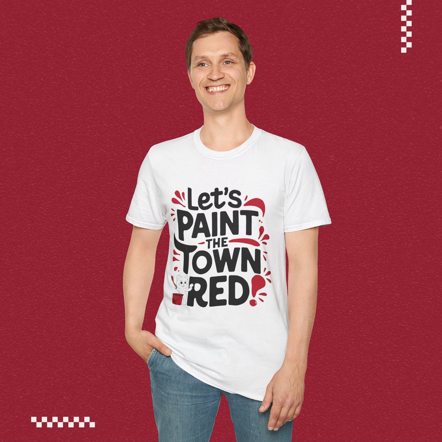 Let Paint Town Red Idiom Cotton T-Shirt
