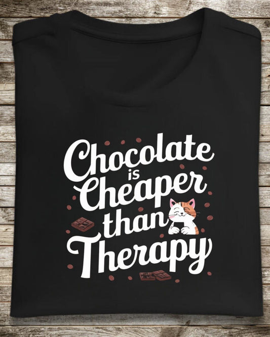 Chocolate Is Cheaper Than Therapy Cotton Tshirt