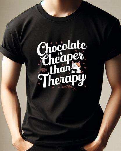 Chocolate Is Cheaper Than Therapy Cotton Tshirt