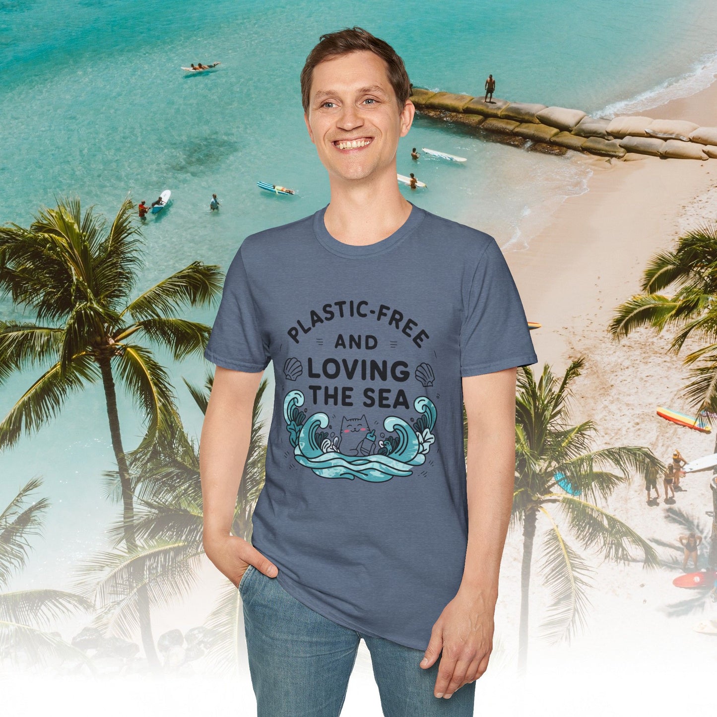 Plastic Free Ocean Cotton T-Shirt