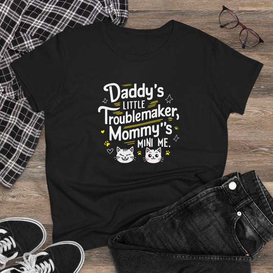 Daddy Little Troublemaker Women Graphic Tees