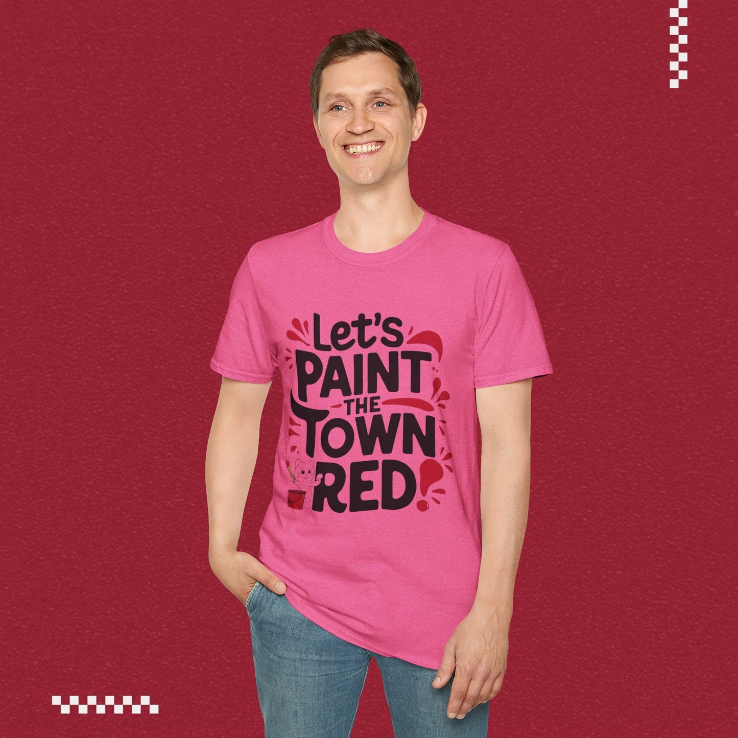 Let Paint Town Red Idiom Cotton T-Shirt