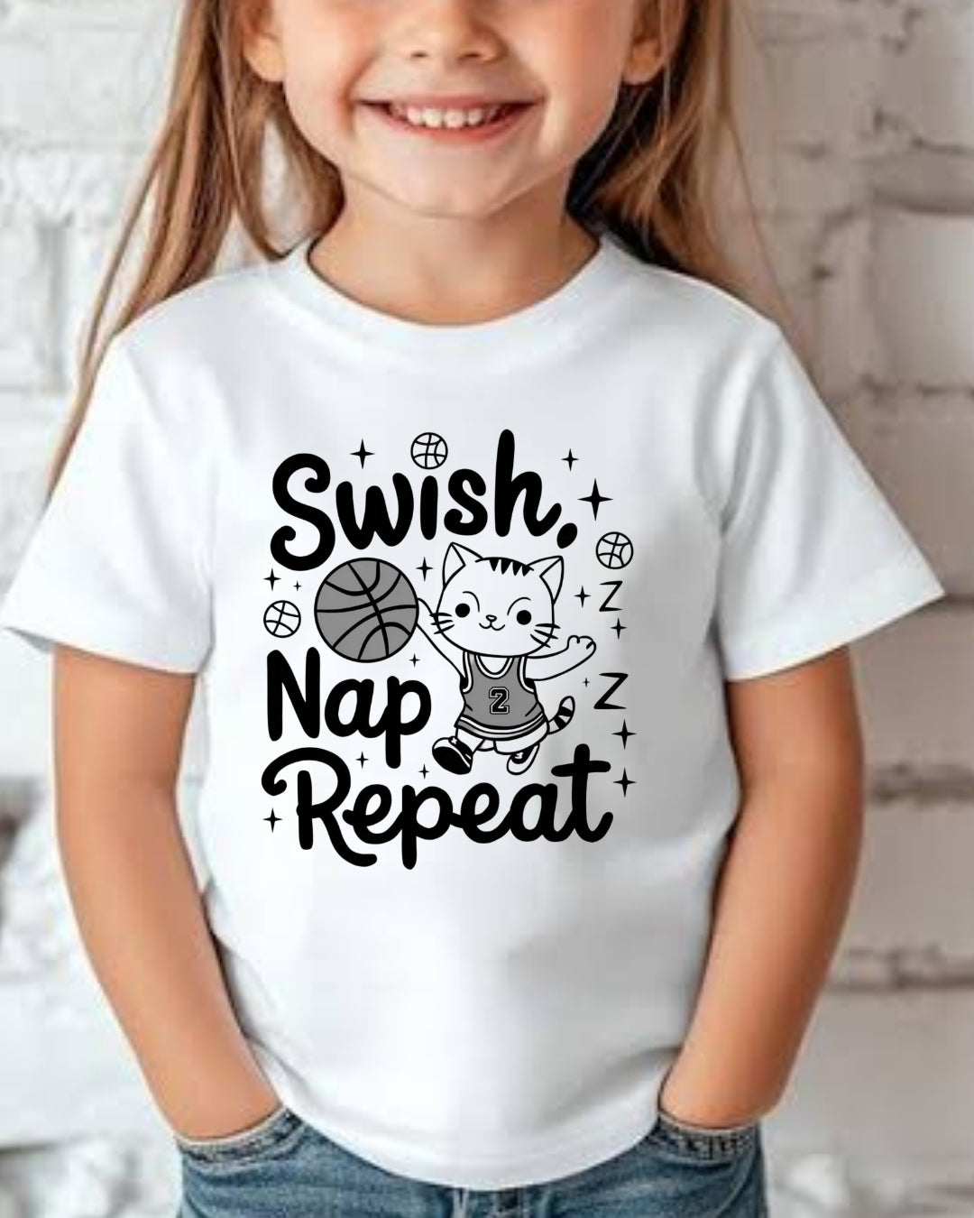 Swish Nap Repeat Toddler Cotton  T-Shirt