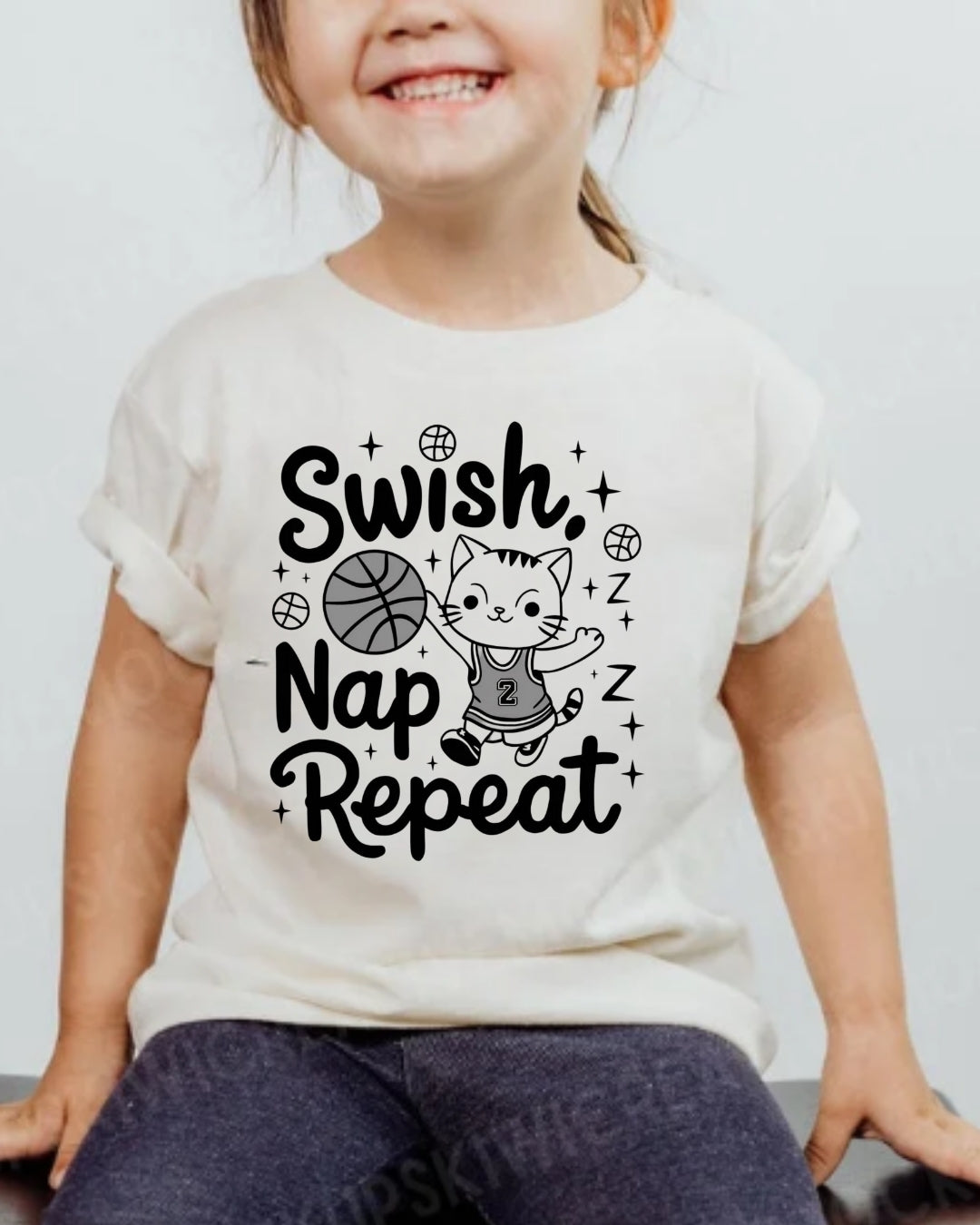 Swish Nap Repeat Toddler Cotton  T-Shirt