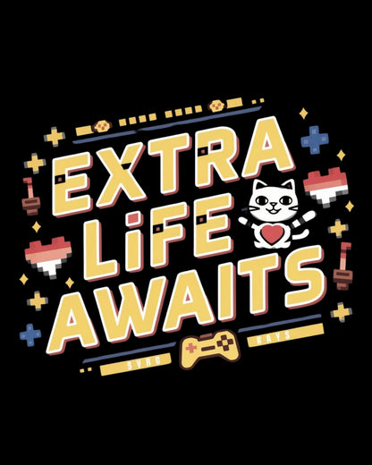 Extra Life Await Vintage Retro Video Game Ultra Cotton Crewneck Sweatshirt