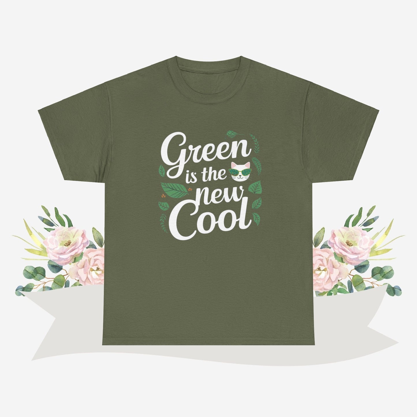 Green Is The New Cool Cotton Tshirts