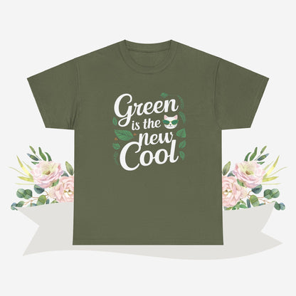 Green Is The New Cool Cotton Tshirts