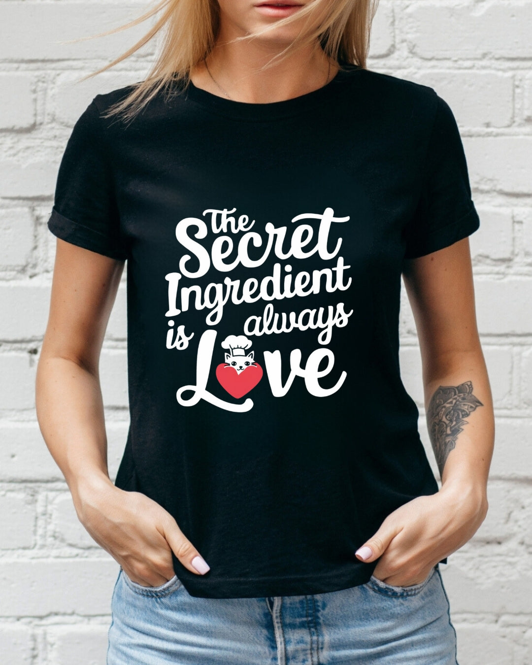 Secret Ingredient Is Love Unisex Cotton T-Shirt