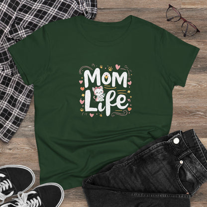 Mom Life Women Cotton Tshirt