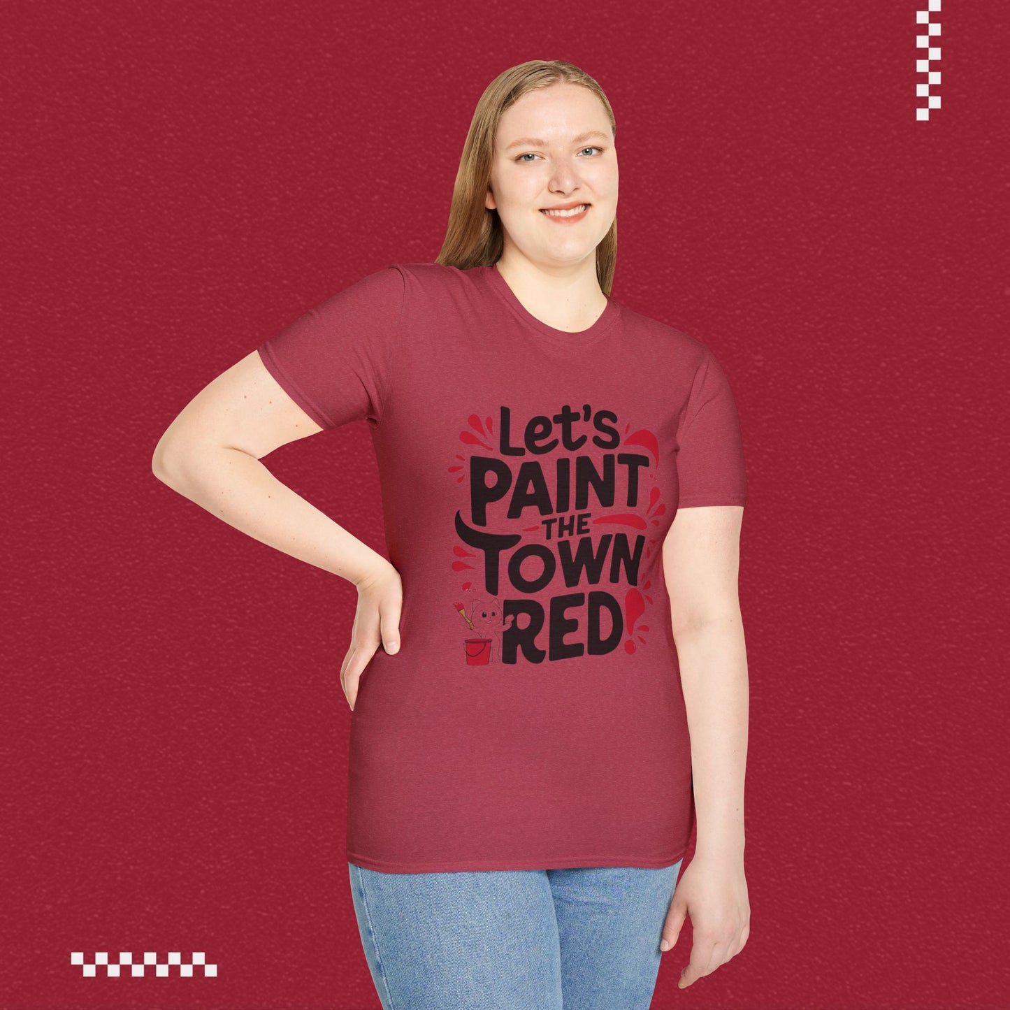 Let Paint Town Red Idiom Cotton T-Shirt