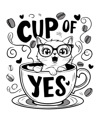 Cup Of Yes Coffee Unisex Cotton T-Shirt