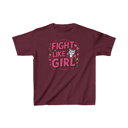 Fight Like Girl Kids Cotton T-Shirt