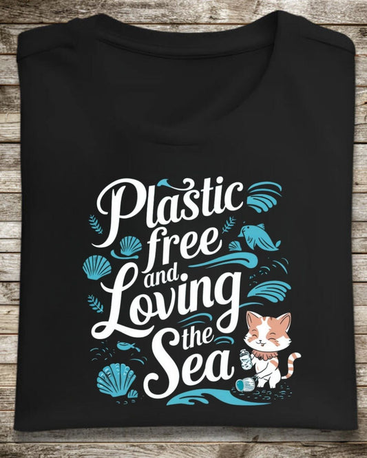 Plastic Free & Loving Sea Cotton Tshirt