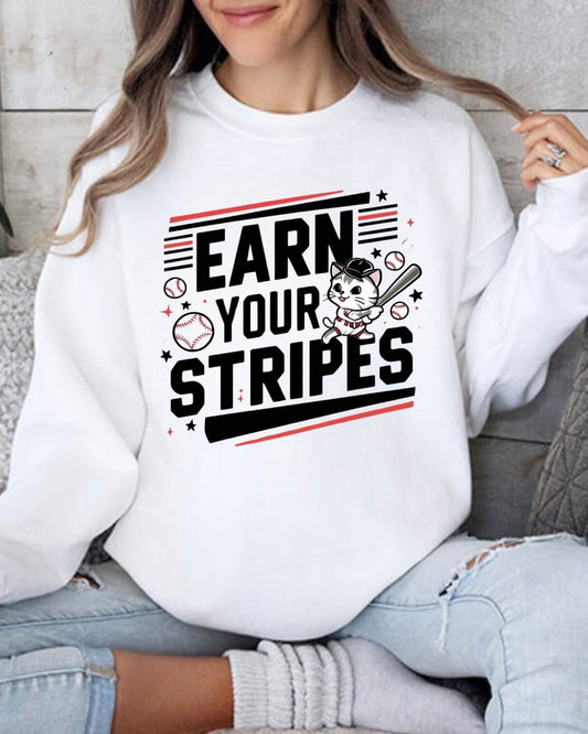 Earn Your Stripe Ultra Cotton Crewneck Sweatshirt