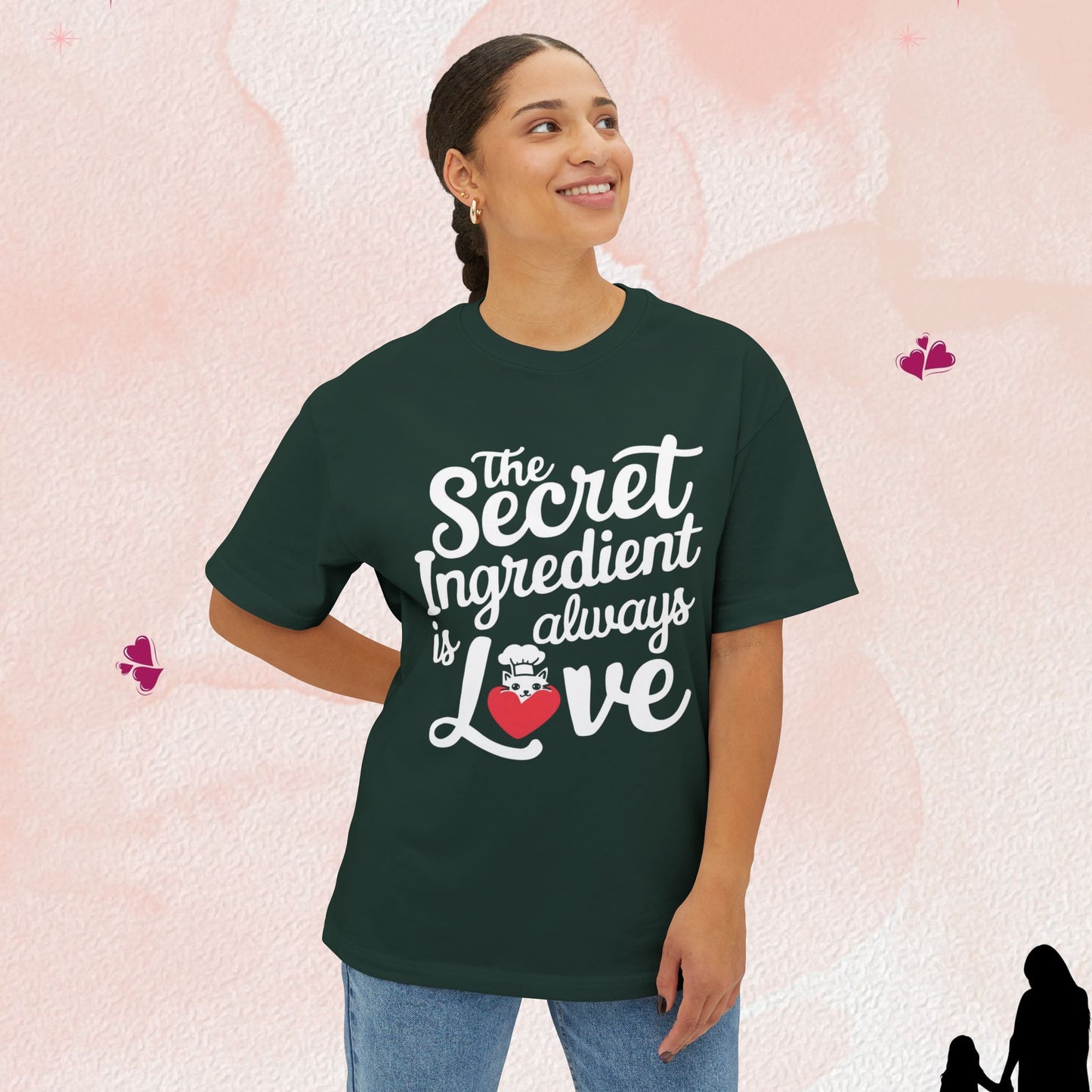 Secret Ingredient Is Love Unisex Oversized Boxy Tshirts
