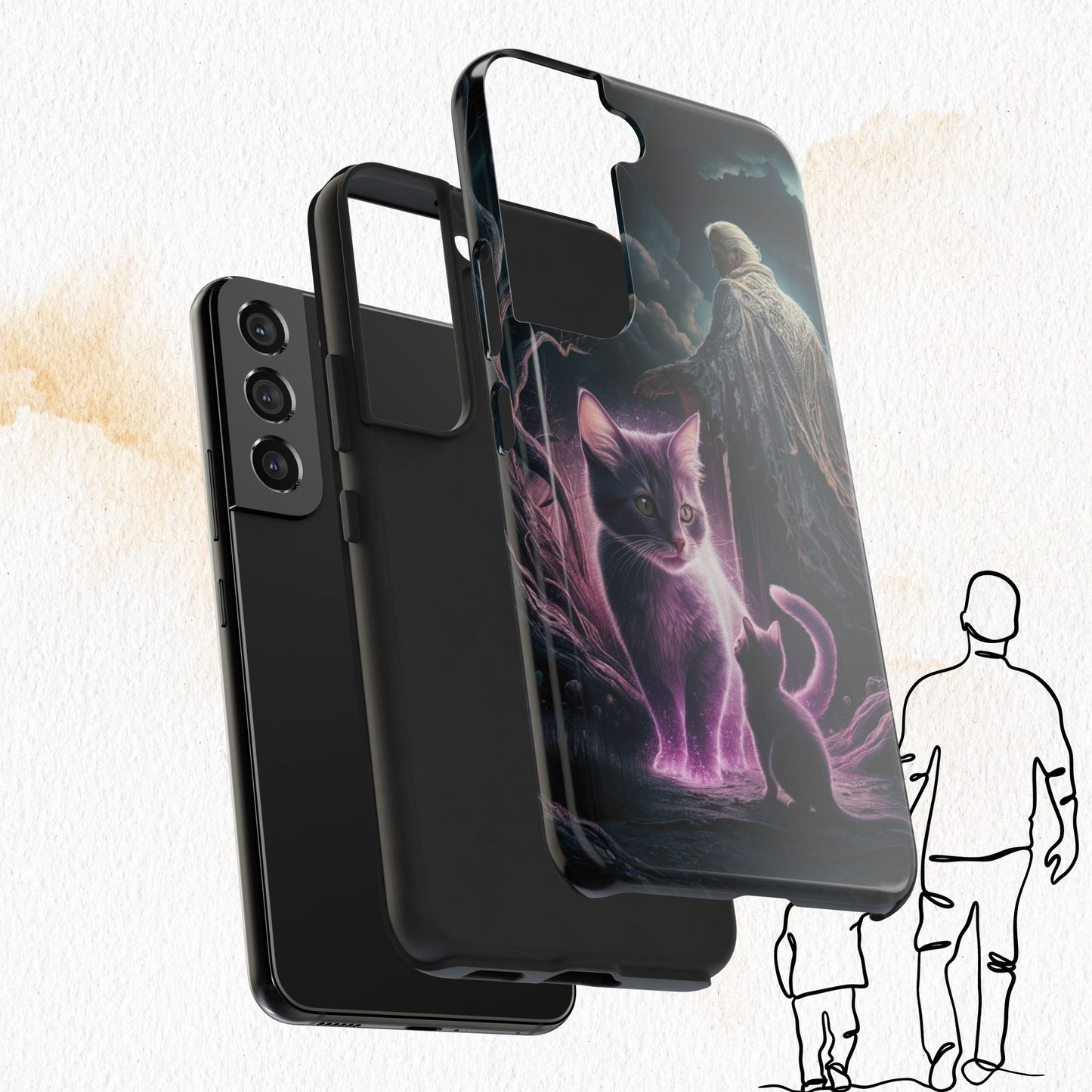Meowmoirs Wireless Charging Support Tough Case