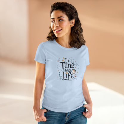 In Tune With Life Women Cotton Tshirt
