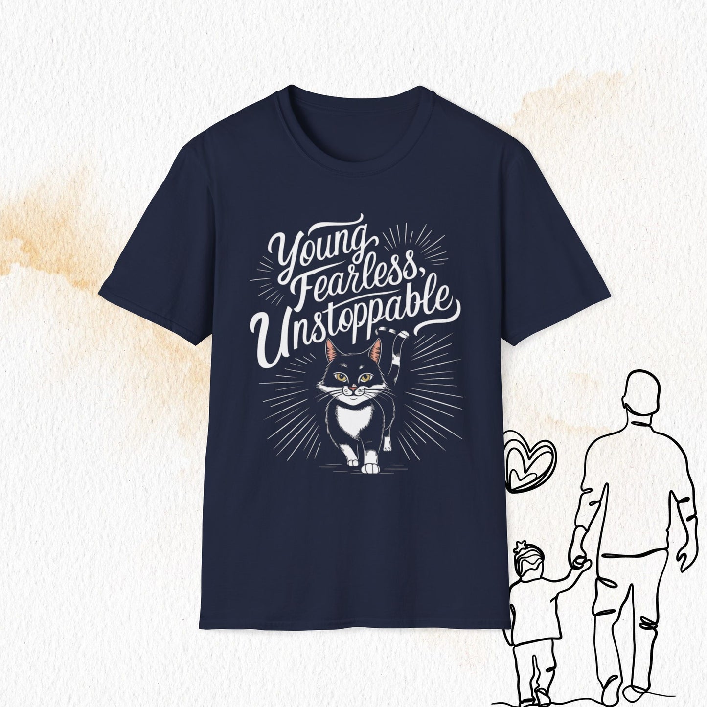 Young Fearless Unstoppable Crew Neck Cotton Men Tshirt