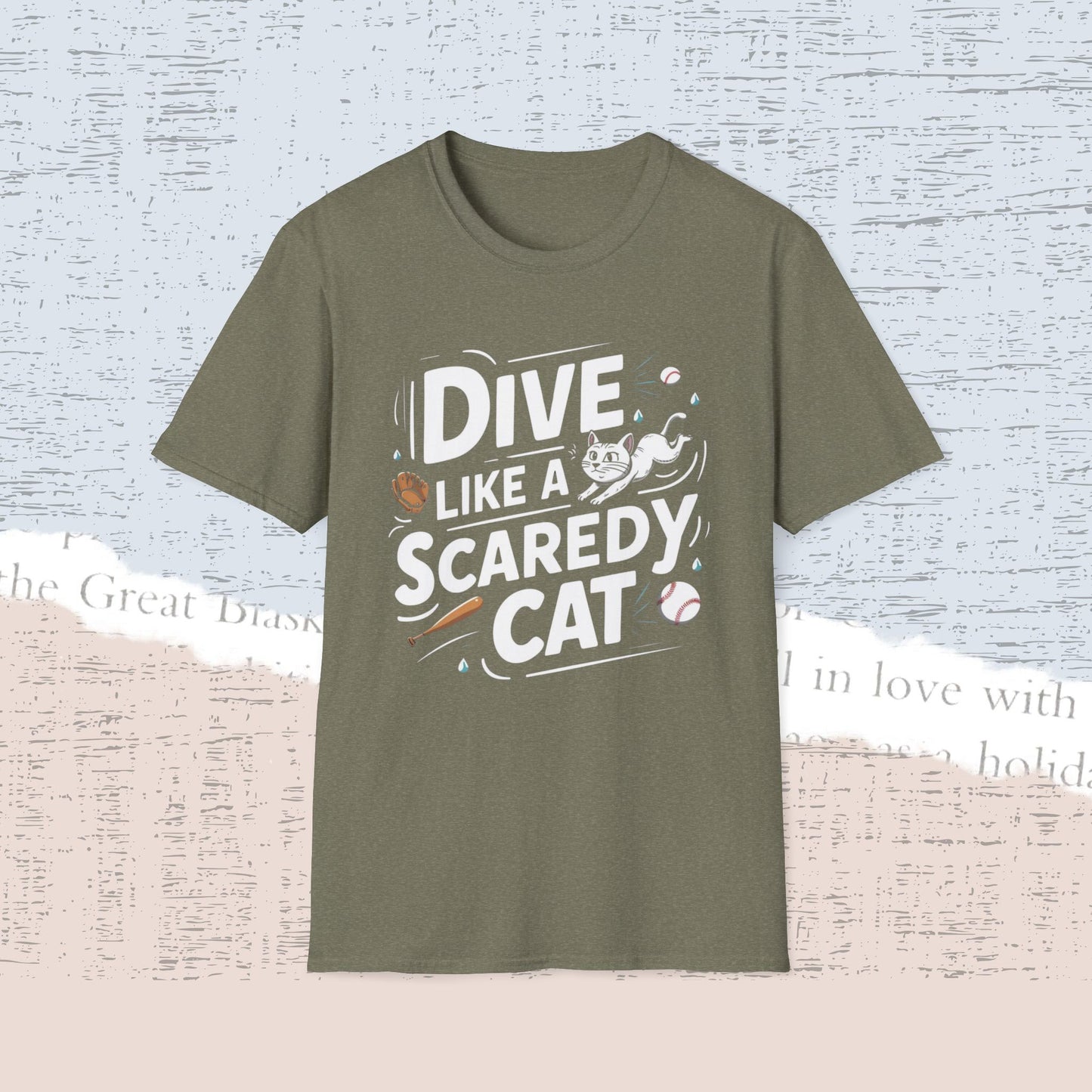 Dive Like Scaredy Cat Cotton Men Tee