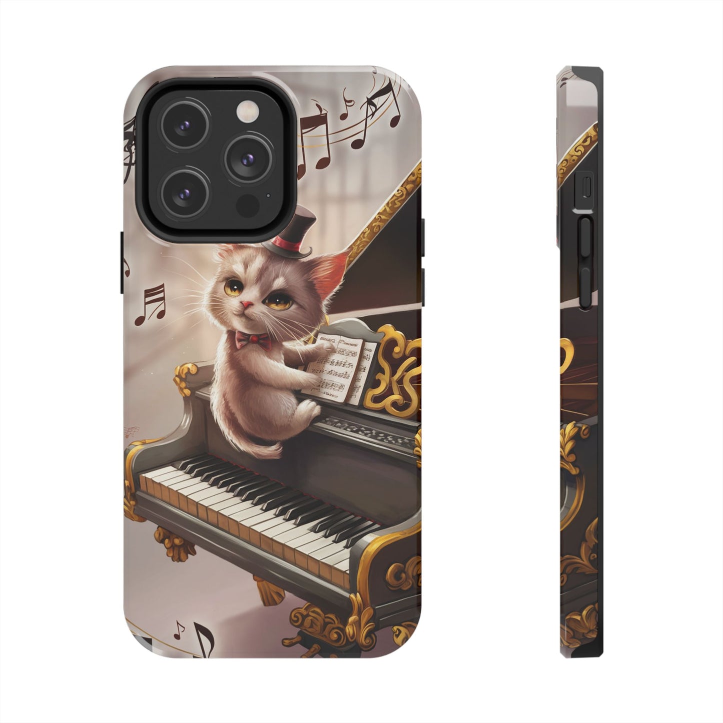 Meowsic Shield Wireless Charging Support Tough Case