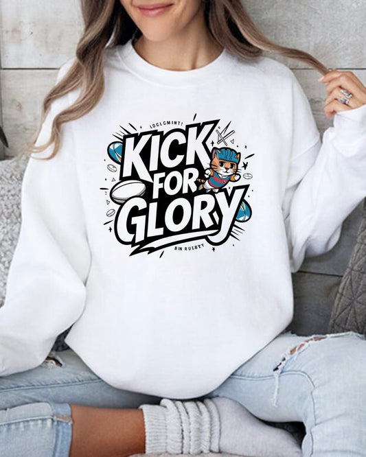 Kick For Glory Heavy Unisex Cotton Crewneck Sweatshirt