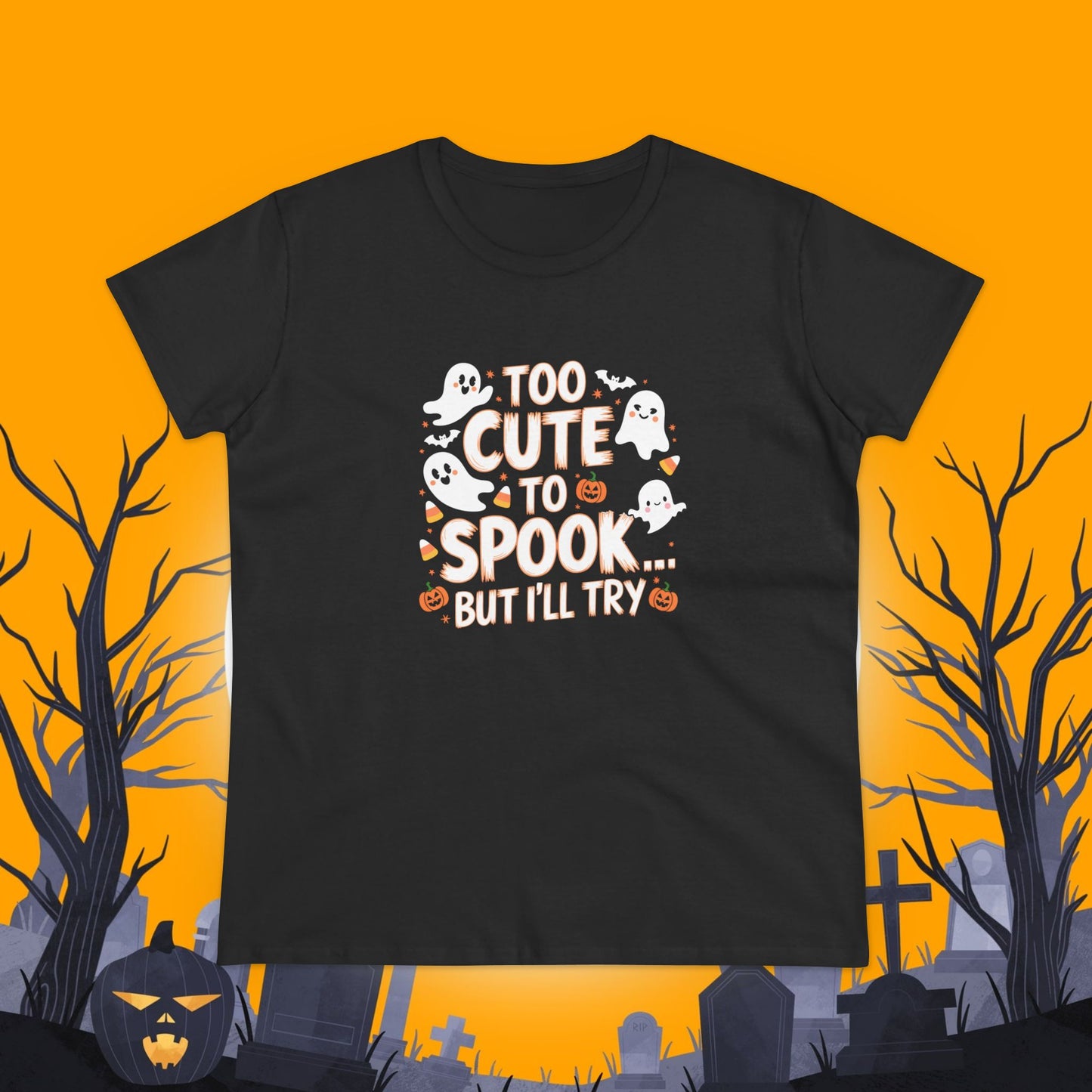 Creepy Cheers Women Cotton Tshirt