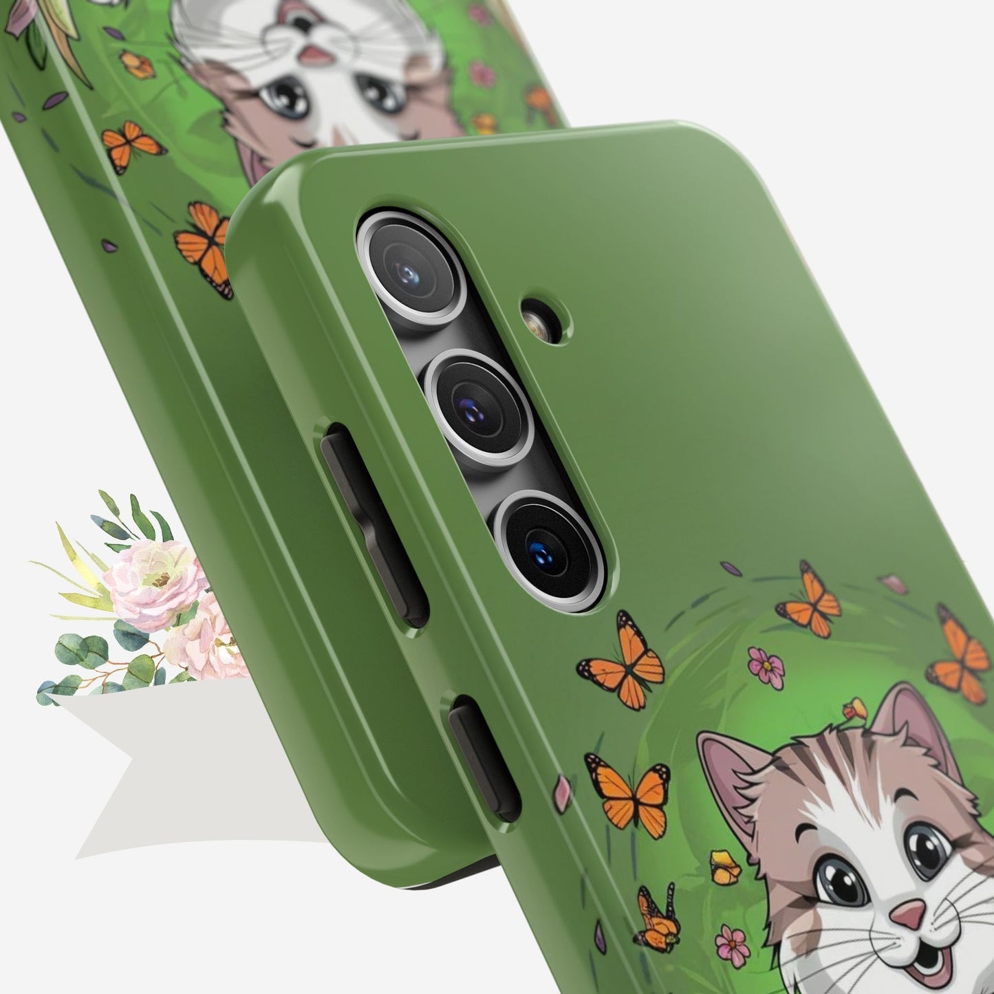 Green Mewsic Wireless Charging Support Tough Case