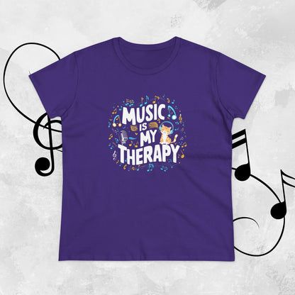 Music Is My Therapy Women Tshirts