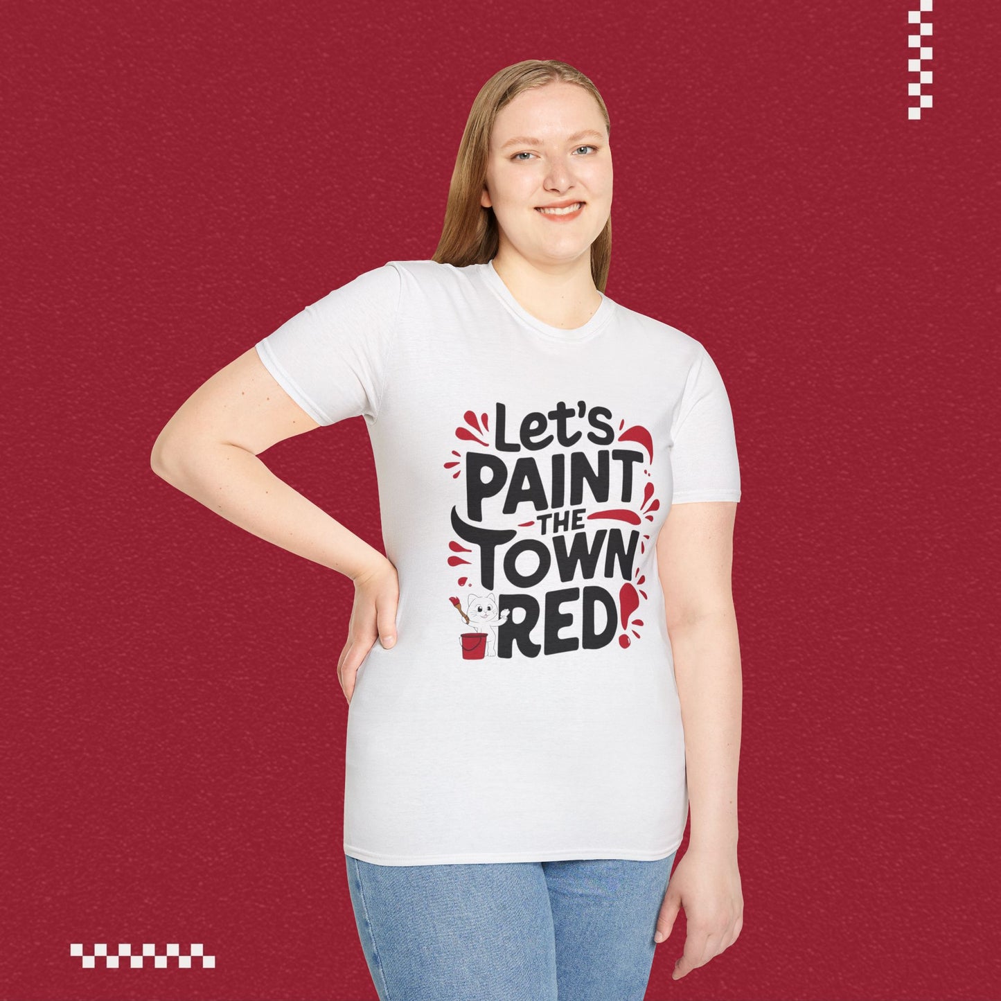 Let Paint Town Red Idiom Cotton T-Shirt