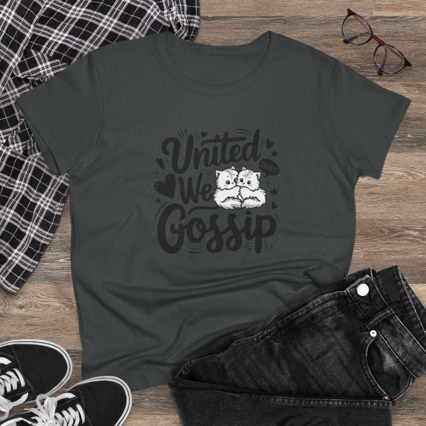 United We Gossip Women Cotton Tshirt